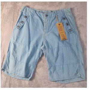 Paperbacks USA Bound Mens Blue Cotton Utility Shorts Size 32 NWT Vintage Wash